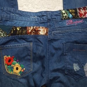 Desigual Embroidered Art Jeans